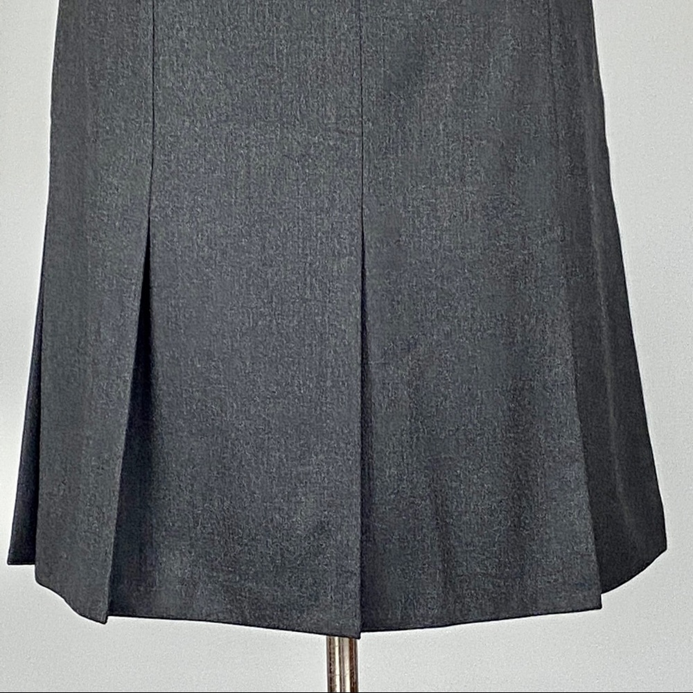 Escada Womens Gray A Line Skirt Split Panel Wool Stretch size 40 US 10 Medium - Picture 6 of 8